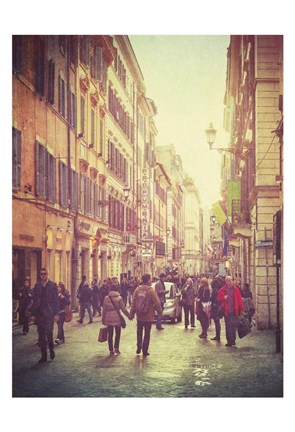 Framed Shopping in Rome Print