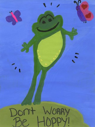 Framed Don&#39;t Worry Be Hoppy! Print