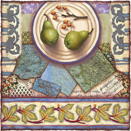 Framed Tuscan Pears Print