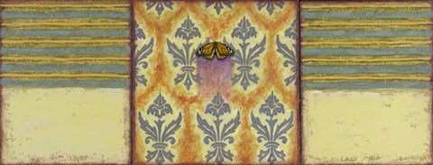 Framed Monarch on Wall Paper Print