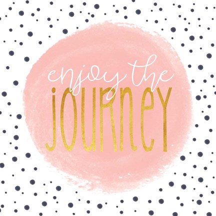 Framed Enjoy the Journey - Blush Pink Print