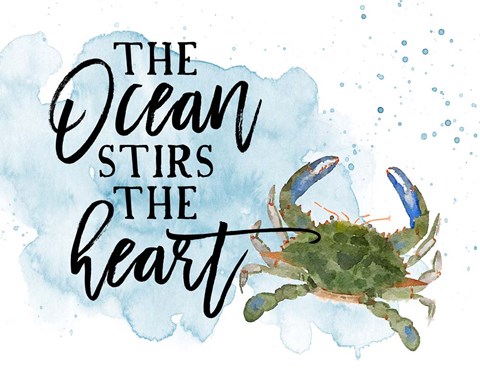 Framed Ocean Stirs the Heart Print