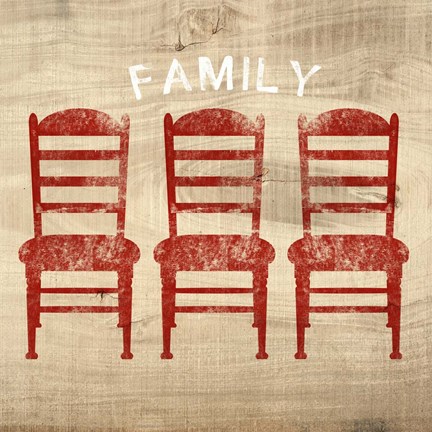 Framed Family Chairs Print
