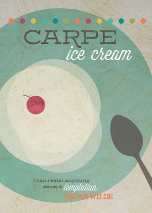 Framed Carpe Ice Cream Print