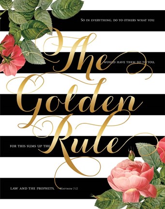 Framed Golden Rule Print