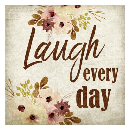 Framed Laugh every Day Print