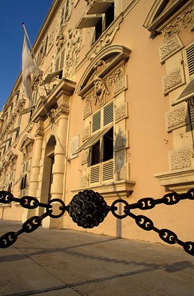 Framed Caserne, Place du Palais, Monte Carlo, Monaco Print