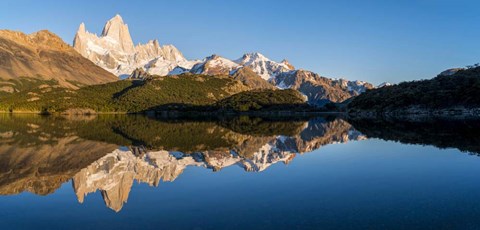 Framed Mt Fitzroy Reflections, Laguna Capri, Argentina Print