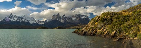 Framed Lake Pehoe, Torres de Paine National Park, Patagonia, Chile Print