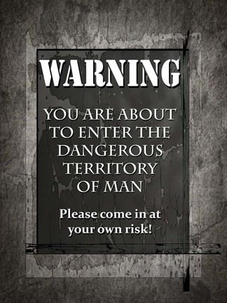 Framed Welcome To Man Cave Warning Print