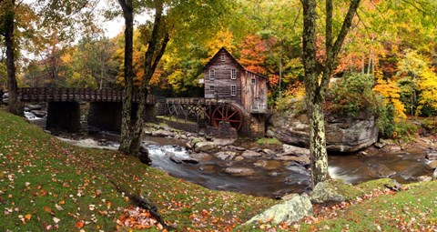 Framed Glade Creek Grist Mill, West Virginia Print