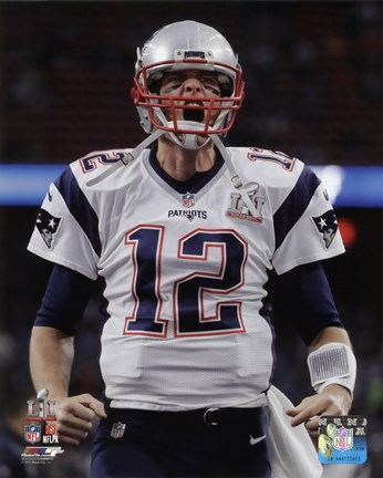 Framed Tom Brady Super Bowl LI 2017 Print