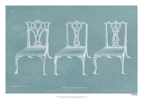 Framed Design for a Chair IV Print