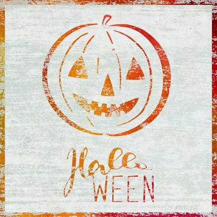 Framed Halloween Pumpkin Print
