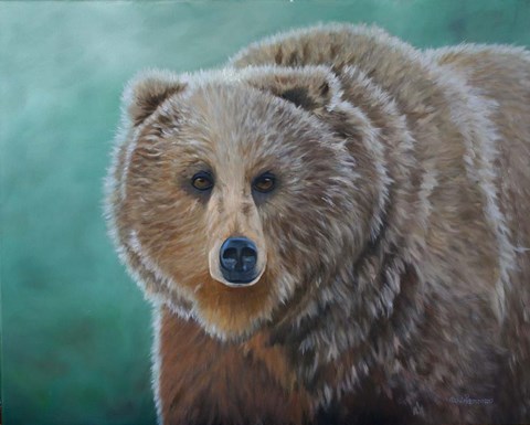 Framed Brown Bear Print