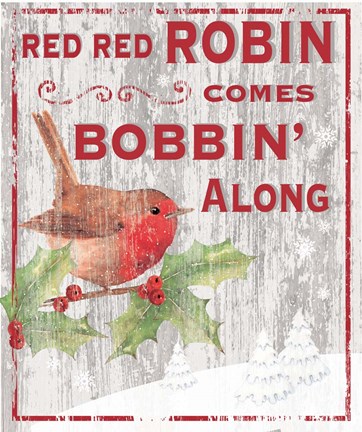 Framed Red Red Robin Print