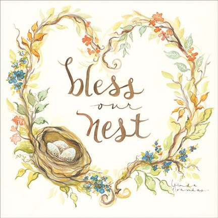 Framed Nest Blessings Print