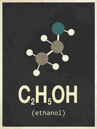 Framed Molecule Ethanol Print