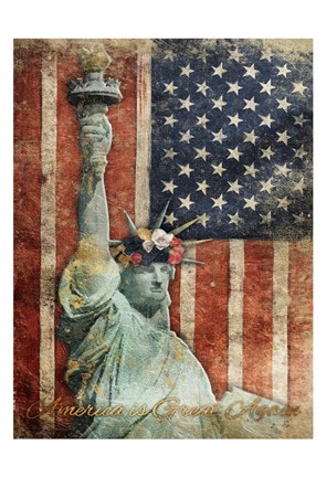 Framed Statue Of America Is Great Again Print