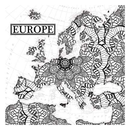 Framed Europe Bloom Print