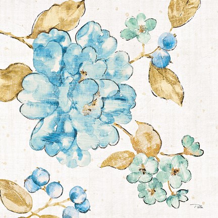 Framed Blue Blossom II Print