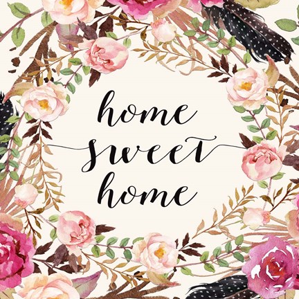 Framed Home Sweet Home - Sq. Print