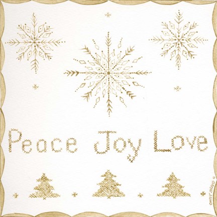 Framed Peace, Joy, Love Print