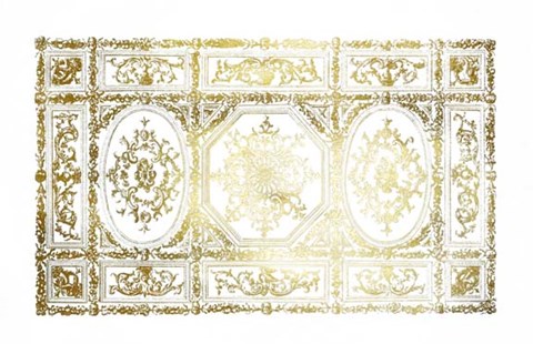Framed Gold Foil Ceiling Design Print