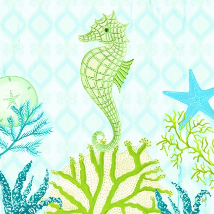 Framed Seahorse Reef II Print