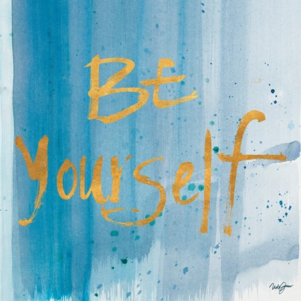 Framed Watercolor Be Yourself Print