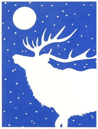 Framed White Elk Print