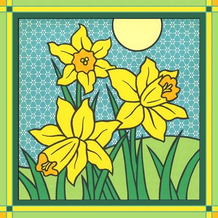 Framed Daffodils 1 Print