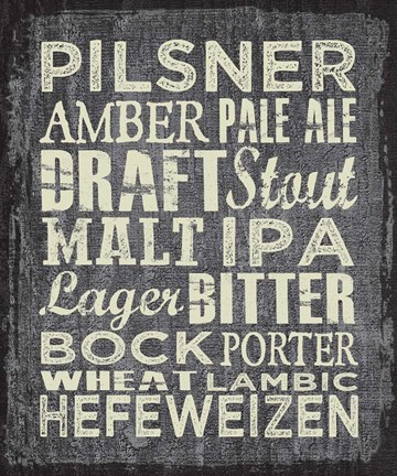 Framed Beer Sign II Print