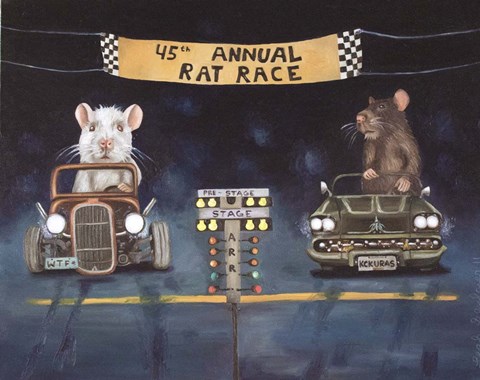 Framed Rat Race 1 Print