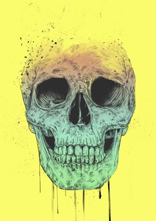 Framed Pop Art Skull Print