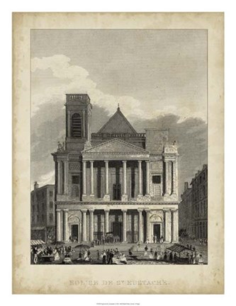 Framed Eglise de St. Eustache Print