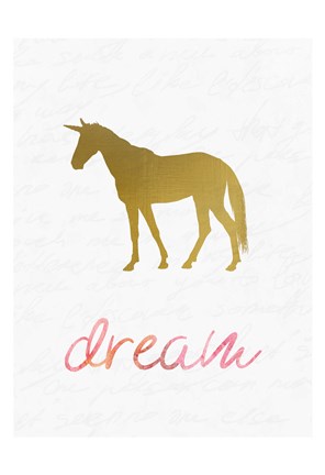 Framed Unicorn Dreaming 1 Print