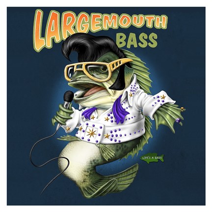 Framed Largemouth Bass Print