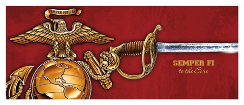 Framed Marines Print