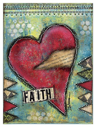 Framed Faith Heart Print