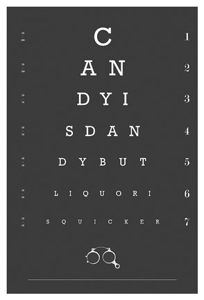 Framed Eye Chart Candy Print