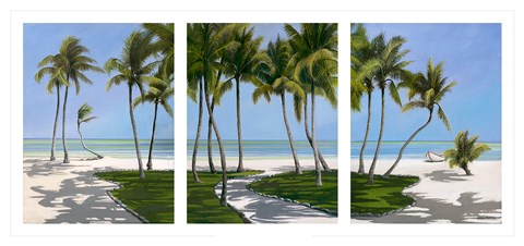 Framed Islamarada Triptych Print