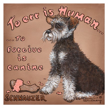 Framed To Forgive Is Canine Print