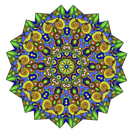 Framed Colorful Calming Mandala Print