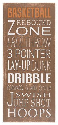 Framed Basketball Print