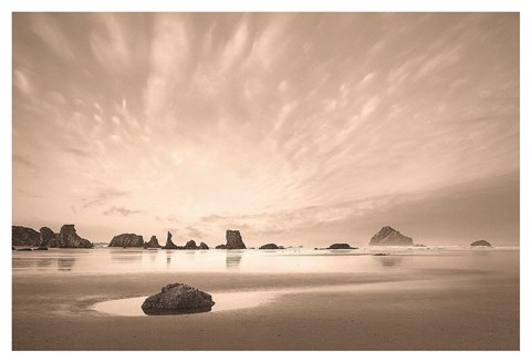 Framed Morning on the Beach Print