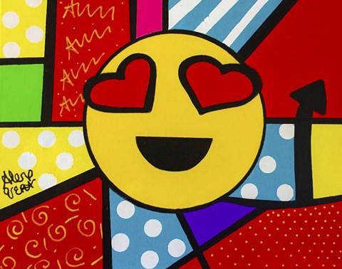 Framed Emoji Smiley Face Print