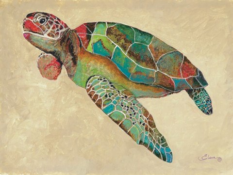 Framed Contemporary Turtle II Print