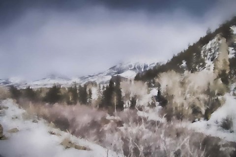 Framed Winter Impressions In Colorado 2 Print