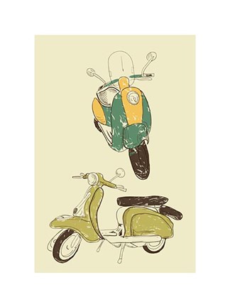 Framed Scooter III Print